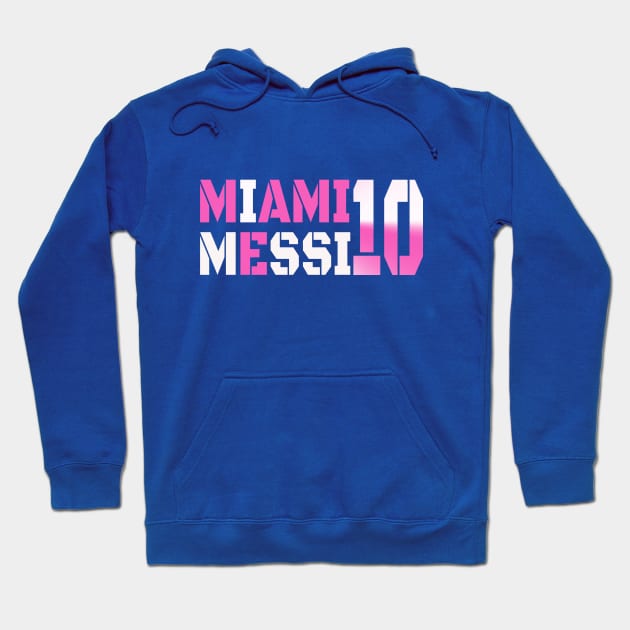 Miami Messi 10 Hoodie by Medo Creations